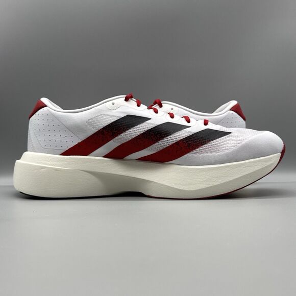 NC State Adidas Adizero Evo SL White Red Running Shoes JQ4571 Men\'s Size 11 NEW